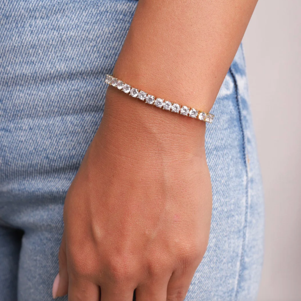 Tennis Bracelet Gold - 5MM - Image 3